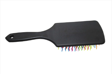 Frizzly Hair Brush Men's Ladies Tangle Free Multicoloured Hair Brush 24cm x 8cm