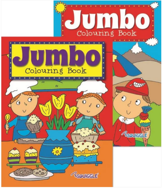 Fun Jumbo Home Activity Colouring Books For Girls And Boys 2 Designs