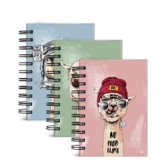 Fun Llama A6 Hardback Spiral Notebook