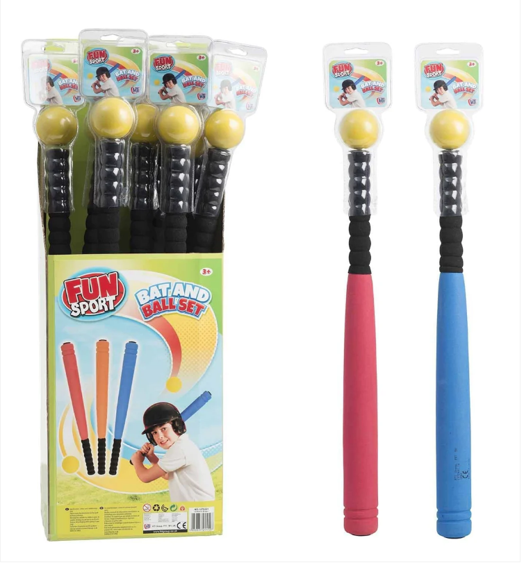 Fun Sport Baseball Bat And Ball Outdoor Activity 24 Inch