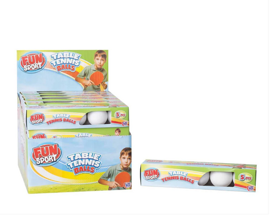 Fun Sport Table Tennis Ping Pong Balls Childrens 5 Pack