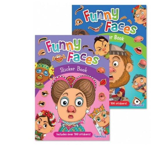 Funny Faces Sticker Books