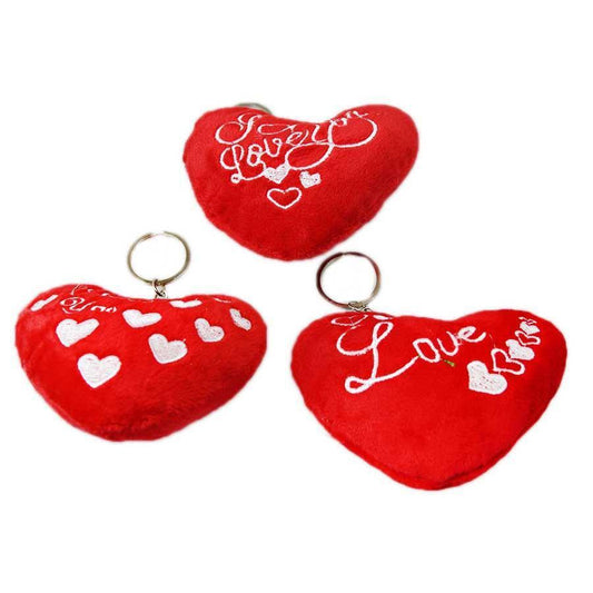 Fury Heart Shaped ' I LOVE YOU' Keyring Keychain for Loved Ones