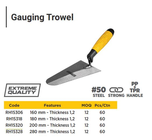 GAUGING TROWEL 200MM