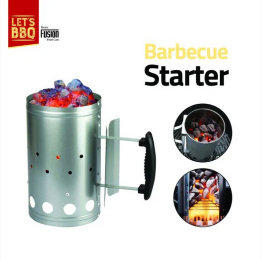 Garden BBQ Charcoal Starter Steel 17 x 27cm