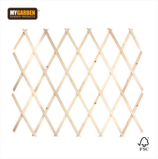 Garden Expanding Wooden Trellis Natural 180 x 120 cm