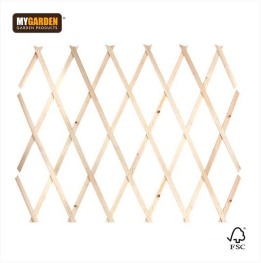 Garden Expanding Wooden Trellis Natural 180 x 90 cm