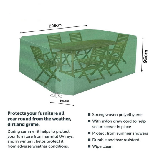 Garden Patio Set Cover Oval Medium 208cm 191cm 95cm
