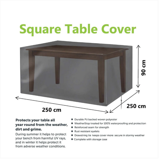 Garden Square Table Cover 250cm 250cm 90cm