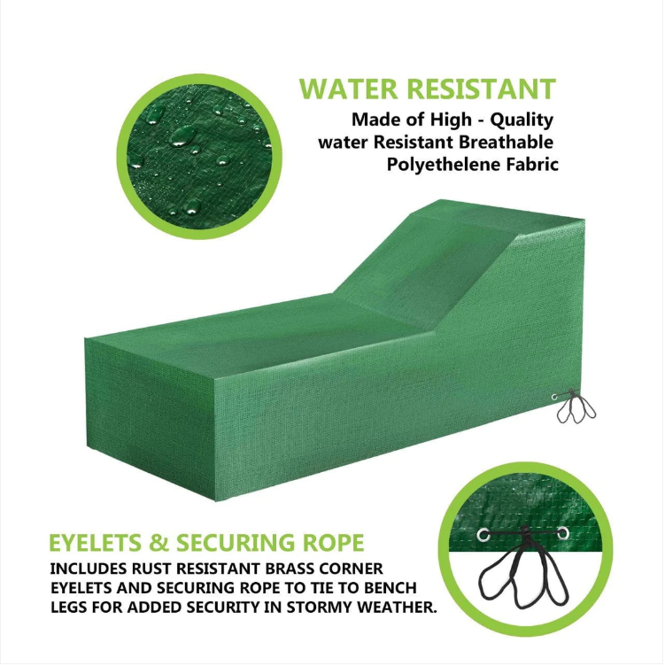 Garden Sunbed Cover 210cm 75cm 41cm Outdoor