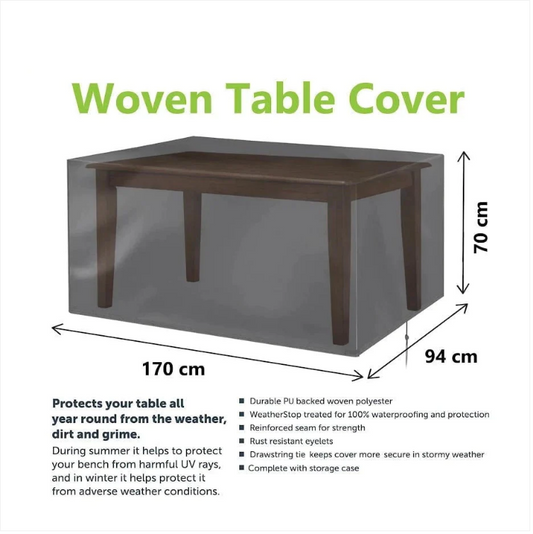 Garden Woven Table Cover 170 x 94 x 70cm