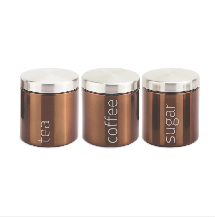 Gems Airtight Food Canister Set 3 Piece Axinite 10 x 12 cm