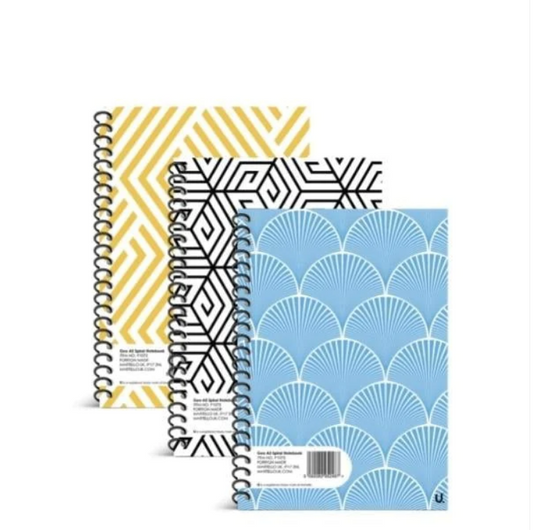 Geo A5 Spiral Notebook School Assorted Designs
