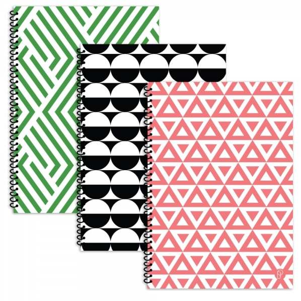 Geo Shape 20x28cm Spiral Notebook