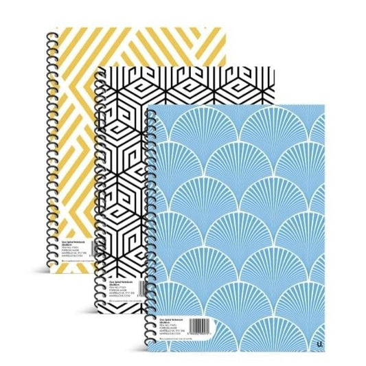 Geo Spiral Notebook 20 x 28cm School Assorted Designs