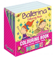 Girls Colouring Books, 4 Asstd 21x21cm in CDU