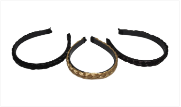 Girls Fancy Stylish Hair Head Band Braided Faux Hair 15cm Assorted Colours