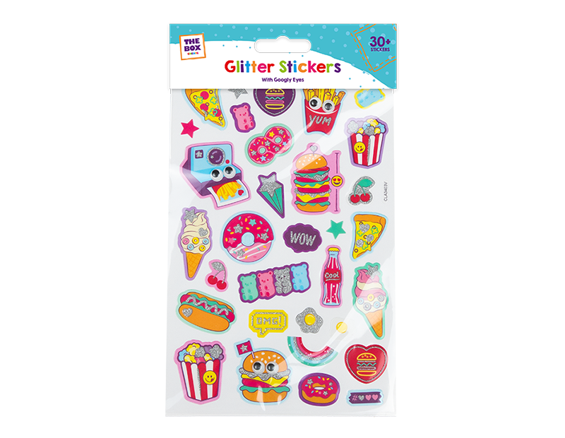 Girls Googly Eyes Glitter Stickers