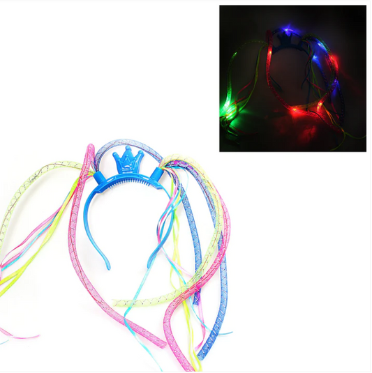 Girls Hair Piece Light Up Dress Up Headband Pink / Blue