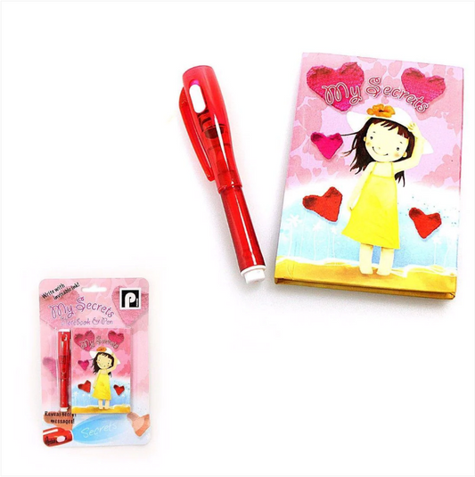 Girls My Secrets Notebook & Pen With Invisible Ink