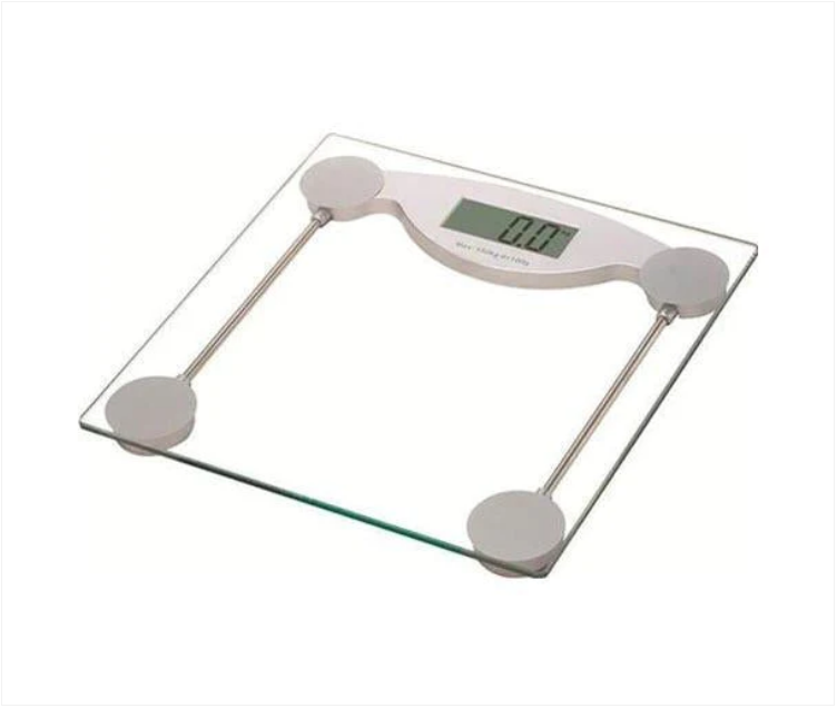 Glass Bathroom Weighing Scale Square 30 x 30 x 3 cm