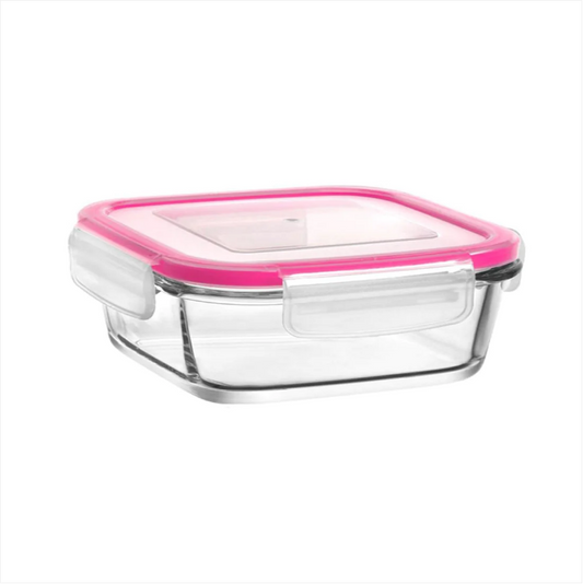 Glass Container With Plastic Lid Household Use Kitchen 1150cc