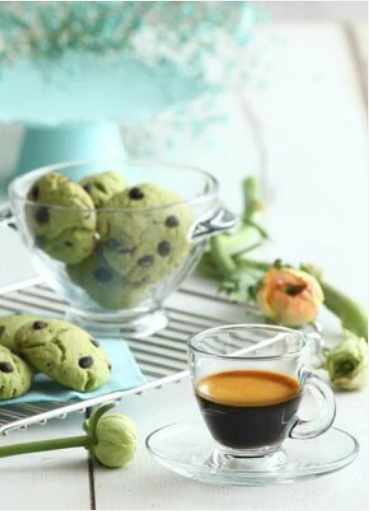 Glass Espresso Coffee Cup with Saucers 95cc Set of 12