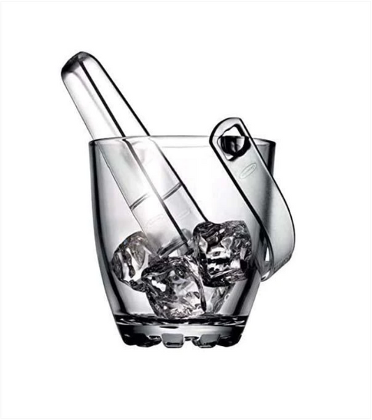 Glass Ice Bucket With Tongs 830 ml
