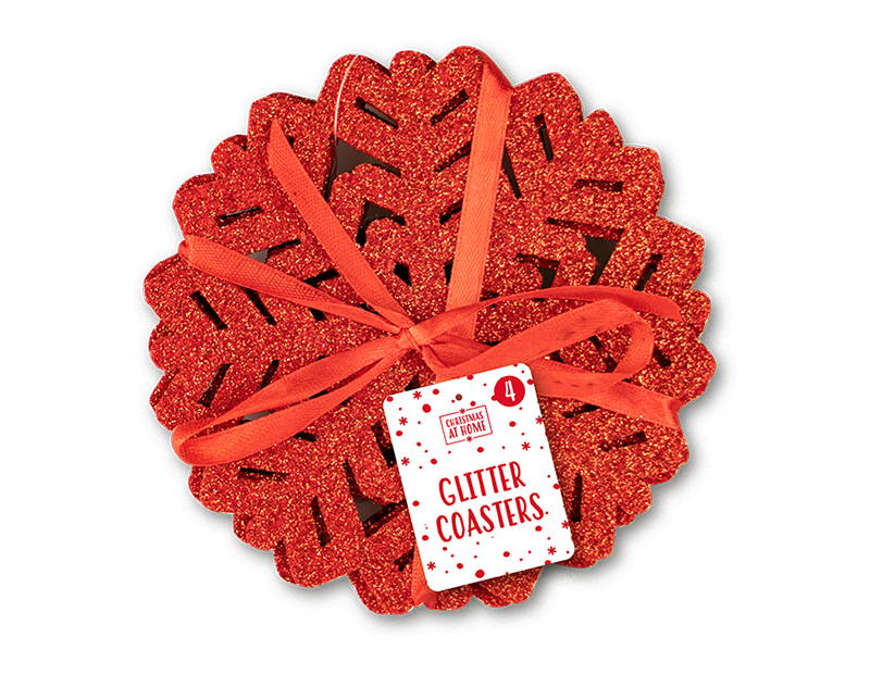 Glitter Felt Coasters 4 Pack