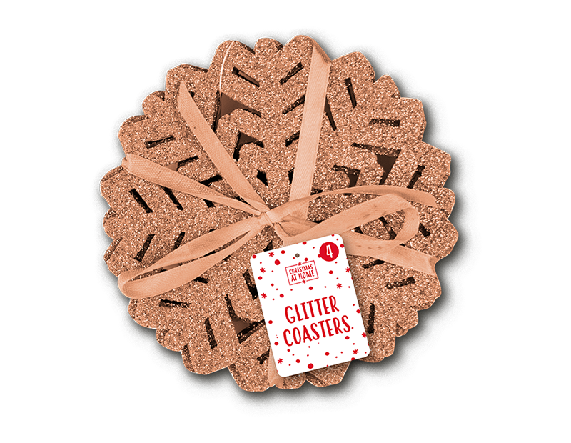 Glitter Felt Coasters 4 Pack