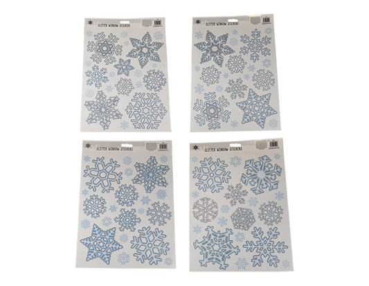 Glitter Snowflake Window Stickers