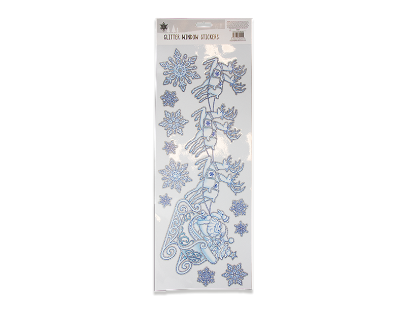 Glitter Christmas Window Stickers