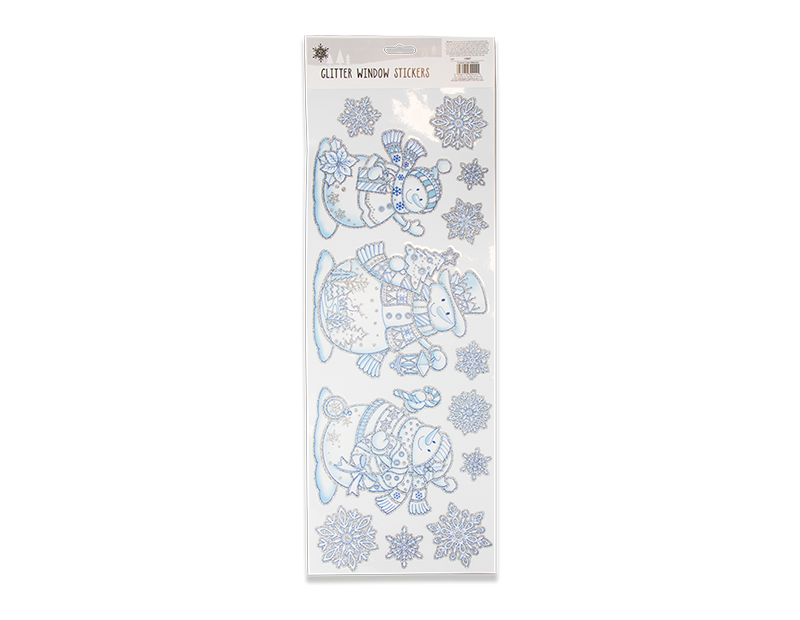 Glitter Christmas Window Stickers
