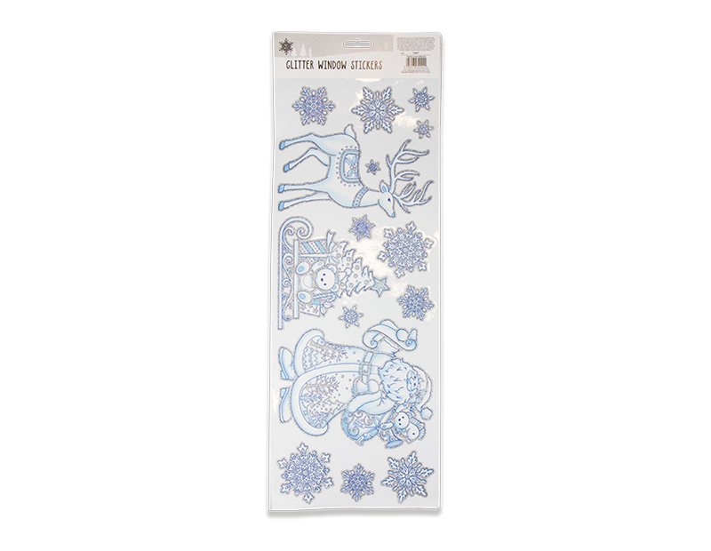 Glitter Christmas Window Stickers