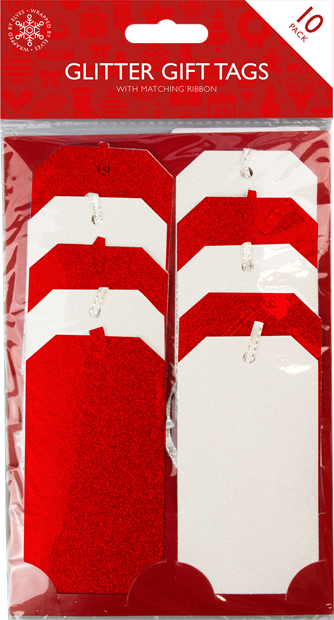 Glitter Gift Tags 10 Pack