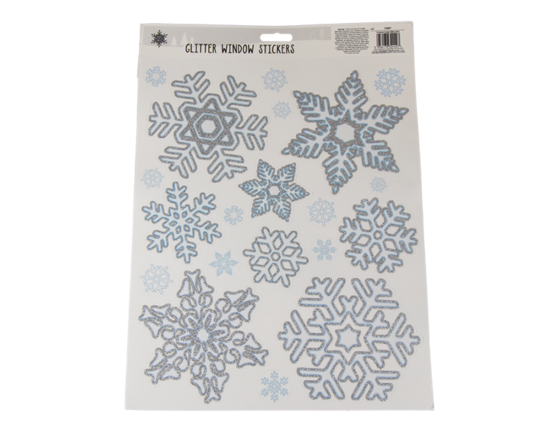 Glitter Snowflake Window Stickers