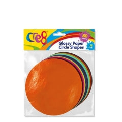 Glossy Paper Circle Shapes, 80 sheets