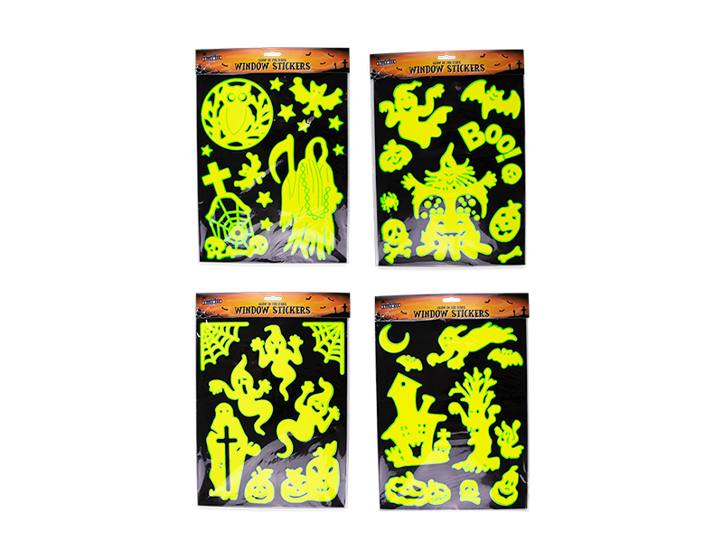 Glow In The Dark Halloween Window Stickers