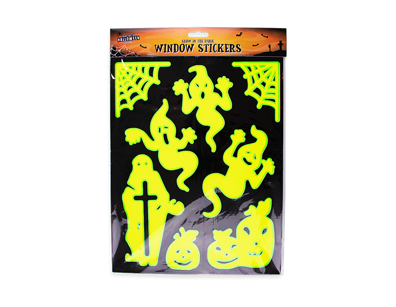 Glow In The Dark Halloween Window Stickers