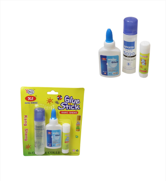 Glue Stick Pack Homeschool Art and Crafts 3 Pack Liquid and Stick Glue