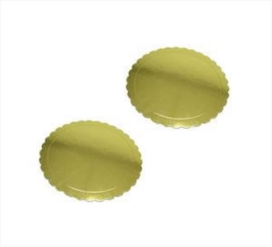 Gold Cardboard Lightweight Cake Dessert Board Party Metallic Gold Plate 2 Pack 25cm