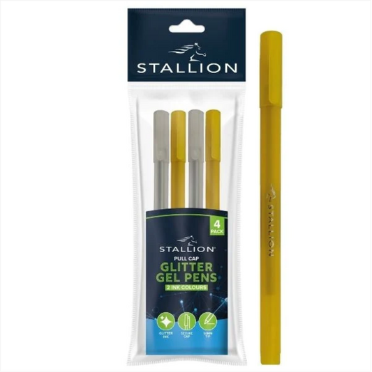 Gold and Silver Glitter Gel Pens 4pk