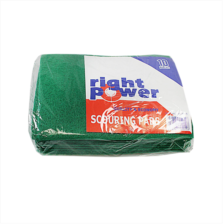 Green Scourer Pads Pack Of 10 Kitchen Use