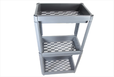 Grey 3 Tier Storage Racks/Shelves Organizer Ideal For Kitchen And Bathrooms 70x35.5cm 1215g