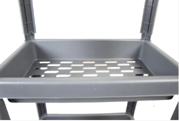 Grey 3 Tier Storage Racks/Shelves Organizer Ideal For Kitchen And Bathrooms 70x35.5cm 1215g