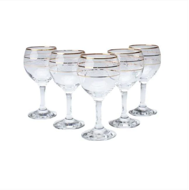 Gurallar Wine Glasses Set 6pcs 210 cc / 7 1/4 OZ