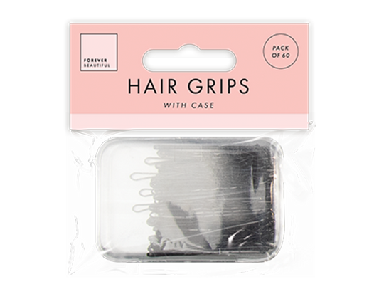 Hair Grips With Case 60pk