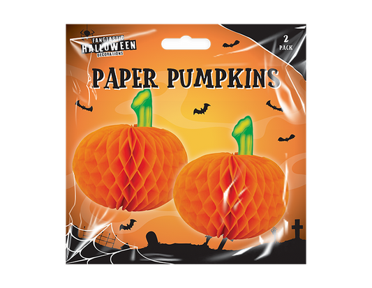 Halloween 3D Pumpkin Decorations - 2 Pack