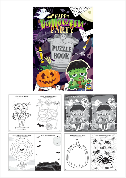Halloween A6 Mini Puzzle Books (10.5cm x 14.5cm)