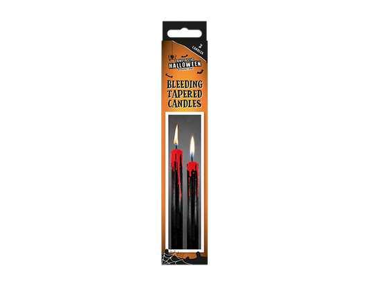Halloween Bleeding Tapered Candles 2pk